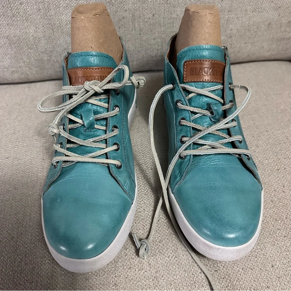 Blackstone JL24 Laguna Leather High Top Sneakers Zippers EUC Size EU 40, US 10 - Picture 3 of 12